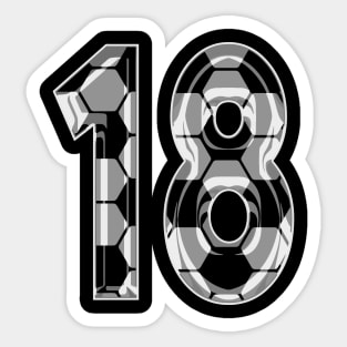 Soccer Number 18 Soccer Jersey #18 Soccer Mom Player Fan Sticker